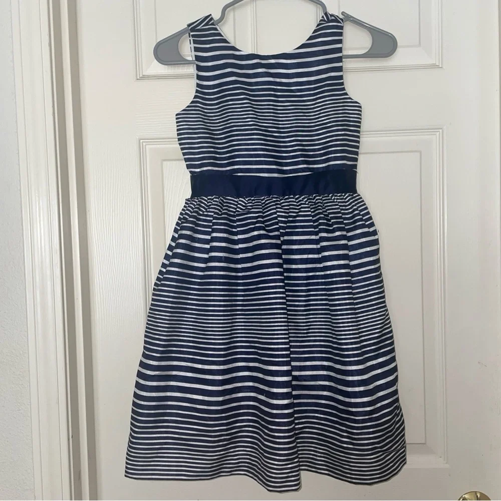 Gymboree Blue and White Sleeveless A-Line Dress‎